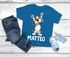Kinder T-Shirt Hund mit Name – personalisiertes Shirt für Jungen – Lustiges Tiermotiv Hund – Geschenkidee Geburtstag oder Einschulung Moonworks®preview