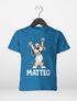 Kinder T-Shirt Hund mit Name – personalisiertes Shirt für Jungen – Lustiges Tiermotiv Hund – Geschenkidee Geburtstag oder Einschulung Moonworks®preview
