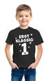 Kinder T-Shirt Jungen Aufdruck erstklassig Zahl 1 Sterne Geschenk zur Einschulung 2025 Schulanfang Moonworks®preview