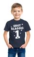 Kinder T-Shirt Jungen Aufdruck erstklassig  Zahl 1 Sterne Geschenk zur Einschulung Schulanfang Moonworks®preview