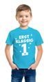 Kinder T-Shirt Jungen Aufdruck erstklassig  Zahl 1 Sterne Geschenk zur Einschulung Schulanfang Moonworks®preview