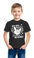 Kinder T-Shirt Jungen Bye Bye Kindergarten Abschied Geschenk zur Einschulung 2025 Schulanfang Moonworks®preview