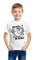 Kinder T-Shirt Jungen Bye Bye Kindergarten Abschied Geschenk zur Einschulung 2025 Schulanfang Moonworks®preview