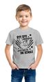 Kinder T-Shirt Jungen Bye Bye Kindergarten Abschied Geschenk zur Einschulung 2025 Schulanfang Moonworks®preview