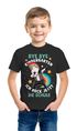 Kinder T-Shirt Jungen Einhorn Bye Bye Kindergarten ich rock jetzt die Schule Geschenk zur Einschulung 2025 Schulanfang Moonworks®preview