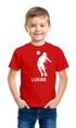 Kinder T-Shirt Jungen Fußball Design personalisiert mit Namen Geschenk für Jungen  Printshirt Moonworks®preview