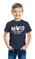 Kinder T-Shirt Jungen Jetzt rocke ich die Schule Comichand AB/CD Geschenk zur Einschulung 2025 Schulanfang Moonworks®preview