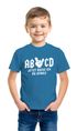 Kinder T-Shirt Jungen Jetzt rocke ich die Schule Comichand AB/CD Geschenk zur Einschulung 2025 Schulanfang Moonworks®preview