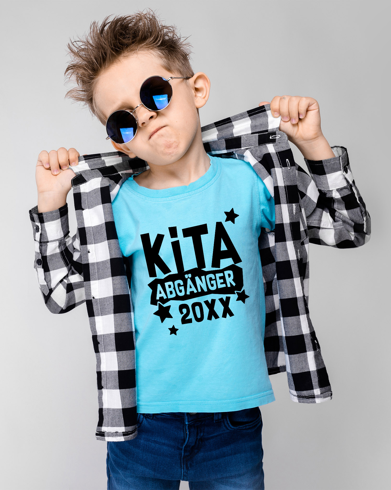 Kinder T-Shirt „Bye Bye Kindergarten“ – Jungen Shirt Zur Einschulung 2025, 100% Baumwolle