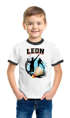 Kinder T-Shirt Jungen mit {style_variation_string} Design und Wunschname personalisierte Geschenke {replace1} Moonworks®preview