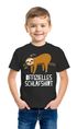 Kinder T-Shirt Jungen Offizielles Schlafshirt Faultier Pyjama Schlafanzug Spruch lustig Geschenk für Jungen Moonworks®preview