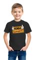Kinder T-Shirt Jungen Parodie Ortsschild Schule Kindergarten Geschenk zur Einschulung 2025 Schulanfang Moonworks®preview