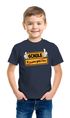 Kinder T-Shirt Jungen Parodie Ortsschild Schule Kindergarten Geschenk zur Einschulung 2025 Schulanfang Moonworks®preview