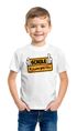 Kinder T-Shirt Jungen Parodie Ortsschild Schule Kindergarten Geschenk zur Einschulung 2025 Schulanfang Moonworks®preview