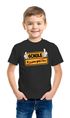 Kinder T-Shirt Jungen Parodie Ortsschild Schule Kindergarten Geschenk zur Einschulung Schulanfang Moonworks®preview