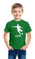 Kinder T-Shirt Jungen personalisiert Wunschname Fußballer Aufdruck Sportshirt Geschenk für Jungen Moonworks®preview
