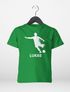 Kinder T-Shirt Jungen personalisiert Wunschname Fußballer Aufdruck Sportshirt Geschenk für Jungen Moonworks®preview