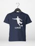 Kinder T-Shirt Jungen personalisiert Wunschname Fußballer Aufdruck Sportshirt Geschenk für Jungen Moonworks®preview