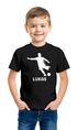 Kinder T-Shirt Jungen personalisiert Wunschname Fußballer Aufdruck Sportshirt Geschenk für Jungen Moonworks®preview