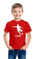 Kinder T-Shirt Jungen personalisiert Wunschname Fußballer Aufdruck Sportshirt Geschenk für Jungen Moonworks®preview