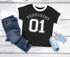 Kinder T-Shirt Jungen Schulkind 01 Collegestil Geschenk zur Einschulung 2025 Schulanfang Moonworks®preview