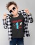 Kinder T-Shirt Jungen Schulkind Rakete Zahl 1 Geschenk zur Einschulung 2025 Schulanfang Moonworks®preview