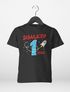 Kinder T-Shirt Jungen Schulkind Rakete Zahl 1 Geschenk zur Einschulung 2025 Schulanfang Moonworks®preview
