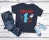 Kinder T-Shirt Jungen Schulkind Rakete Zahl 1 Geschenk zur Einschulung 2025 Schulanfang Moonworks®preview