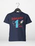 Kinder T-Shirt Jungen Schulkind Rakete Zahl 1 Geschenk zur Einschulung 2025 Schulanfang Moonworks®preview