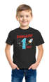 Kinder T-Shirt Jungen Schulkind Rakete Zahl 1 Geschenk zur Einschulung 2026 Schulanfang Moonworks®preview