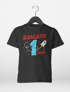 Kinder T-Shirt Jungen Schulkind Rakete Zahl 1 Geschenk zur Einschulung 2026 Schulanfang Moonworks®preview