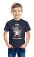 Kinder T-Shirt Jungen Schulkind Waschbär Tiermotiv Goodbye Kindergarten Geschenk zur Einschulung 2025 Schulanfang Moonworks®preview