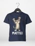 Kinder T-Shirt Katze mit Name – personalisiertes Shirt für Jungen – Lustiges Katzenmotiv– Geschenk zum Geburtstag oder Schule Moonworks®preview
