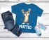 Kinder T-Shirt Katze mit Name – personalisiertes Shirt für Jungen – Lustiges Katzenmotiv– Geschenk zum Geburtstag oder Schule Moonworks®preview