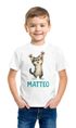 Kinder T-Shirt Katze mit Name – personalisiertes Shirt für Jungen – Lustiges Katzenmotiv– Geschenk zum Geburtstag oder Schule Moonworks®preview