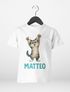 Kinder T-Shirt Katze mit Name – personalisiertes Shirt für Jungen – Lustiges Katzenmotiv– Geschenk zum Geburtstag oder Schule Moonworks®preview
