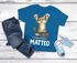 Kinder T-Shirt Katze mit Name – personalisiertes Shirt für Jungen – Lustiges Skateboard-Motiv – Geschenk zum Geburtstag oder Schule Moonworks®preview