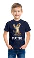 Kinder T-Shirt Katze mit Name – personalisiertes Shirt für Jungen – Lustiges Skateboard-Motiv – Geschenk zum Geburtstag oder Schule Moonworks®preview