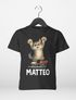 Kinder T-Shirt Katze mit Name – personalisiertes Shirt für Jungen – Lustiges Skateboard-Motiv – Geschenk zum Geburtstag oder Schule Moonworks®preview