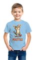 Kinder T-Shirt Katze mit Name – personalisiertes Shirt für Jungen – Lustiges Skateboard-Motiv – Geschenk zum Geburtstag oder Schule Moonworks®preview