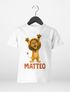 Kinder T-Shirt Löwe mit Name – personalisiertes Shirt für Jungen – Tiermotiv bedruckt – Geschenk zur Einschulung oder Geburtstag Moonworks®preview