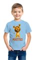 Kinder T-Shirt Löwe mit Name – personalisiertes Shirt für Jungen – Tiermotiv bedruckt – Geschenk zur Einschulung oder Geburtstag Moonworks®preview