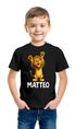 Kinder T-Shirt Löwe mit Name – personalisiertes Shirt für Jungen – Tiermotiv bedruckt – Geschenk zur Einschulung oder Geburtstag Moonworks®preview