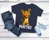 Kinder T-Shirt Löwe mit Name – personalisiertes Shirt für Jungen – Tiermotiv bedruckt – Geschenk zur Einschulung oder Geburtstag Moonworks®preview