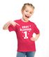 Kinder T-Shirt Mädchen Aufdruck erstklassig  Zahl 1 Sterne Geschenk zur Einschulung Schulanfang Moonworks®preview