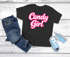 Kinder T-Shirt Mädchen - Candygirl Schriftzug - Kostümidee Last Minute Verkleidung Spruch lustig Geschenkidee Moonworks®preview
