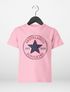 Kinder T-Shirt Mädchen Einschulung 2025 Schulkind Stern Schriftzug Erstklassig Geschenk Schulanfang Moonworks®preview