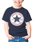 Kinder T-Shirt Mädchen Einschulung 2025 Schulkind Stern Schriftzug Erstklassig Geschenk Schulanfang Moonworks®preview