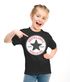 Kinder T-Shirt Mädchen Einschulung 2025 Schulkind Stern Schriftzug Erstklassig Geschenk Schulanfang Moonworks®preview