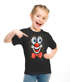 Kinder T Shirt Mädchen Fasching - Clown Gesicht - Karneval Printshirt Kostümidee DIY Last Minute Verkleidung Moonworks®preview